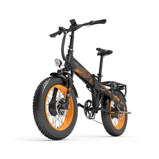LANKELEISI X2000 MAX 2000W dual motor foldable e-bike with sleek design and sturdy frame, ready for urban riding.