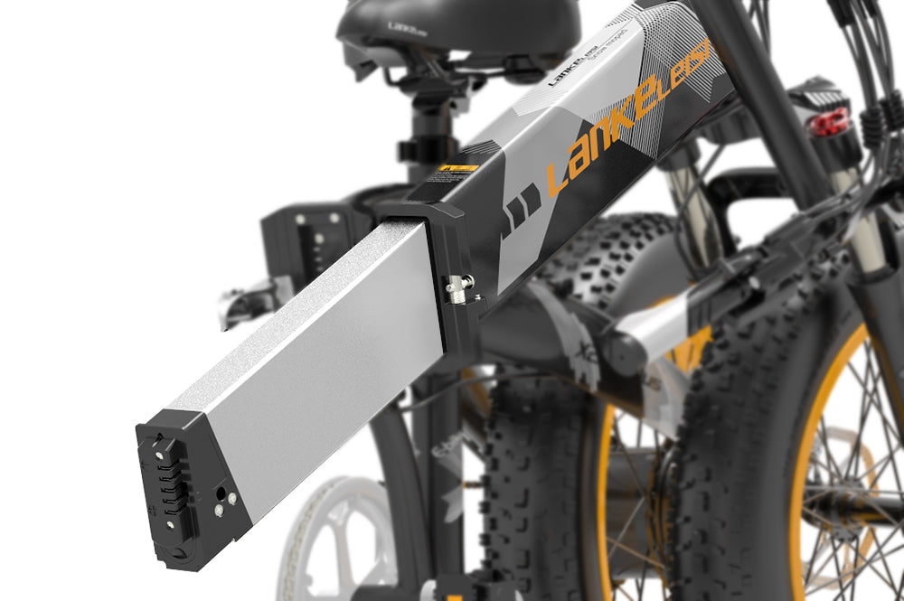 Lankeleisi Bikes lithium-ion battery for electric bicycle, compact and rechargeable, designed for LANKELEISI e-bike models.