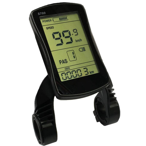 LANKELEISI S700/S866/S600 multifunctional LCD display accessory for electric bike, showing digital readout and control buttons.